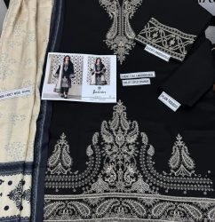 3 Pcs Women's Unstitched Embroidered Suit